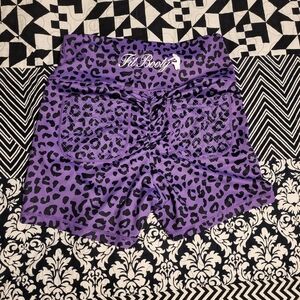 Fitbooty Purple Leopard Shorts